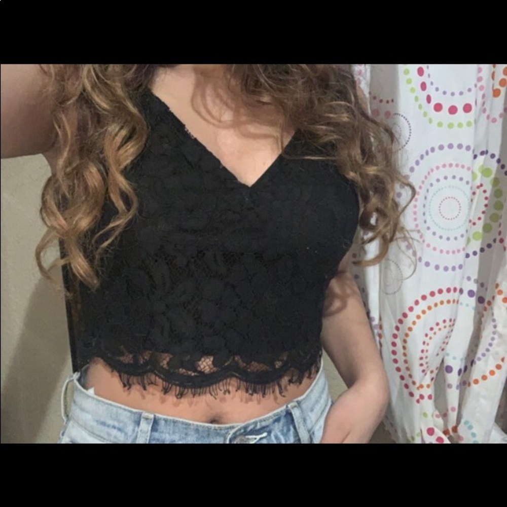 Lace Cropped Tank Top